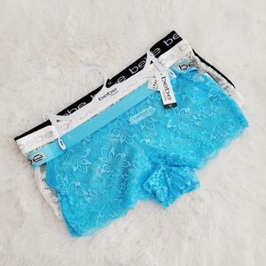 BEBE 3-PACK LACE SEXY BOYSHORTS SIZE 1X
